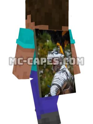 Knight Armor Minecraft cape worn on a player