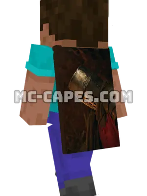 Knight Armor Minecraft cape worn on a player