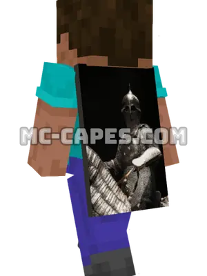 Knight Sculpture Minecraft cape worn on a player