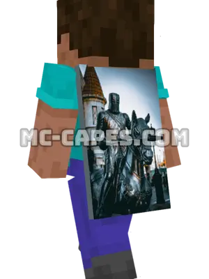 Knight Statue Minecraft cape worn on a player