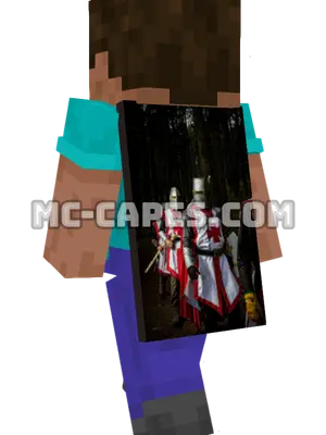 Knights In Forest Minecraft cape worn on a player
