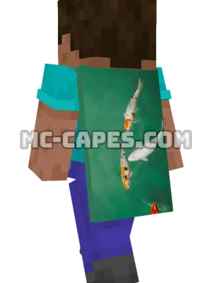 Koi Fish Minecraft cape worn on a player