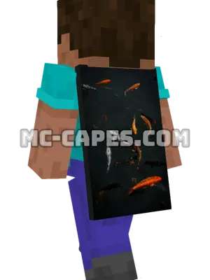 Koi Fish Pond Minecraft cape worn on a player