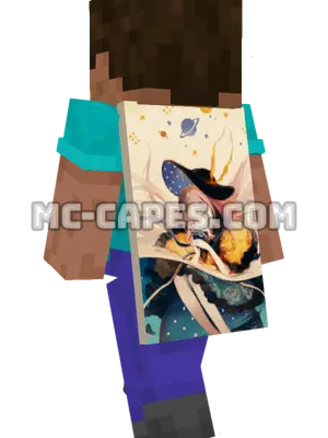 Koishi Komeiji Dress Minecraft cape worn on a player