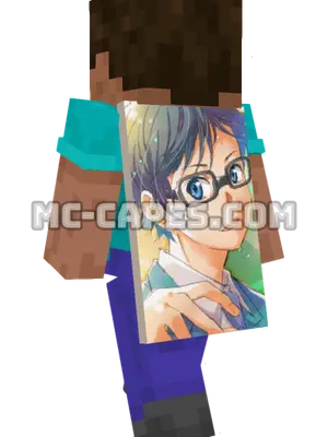 Kousei Arima Minecraft cape worn on a player