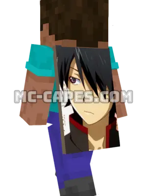 Koyomi Araragi Minecraft cape worn on a player