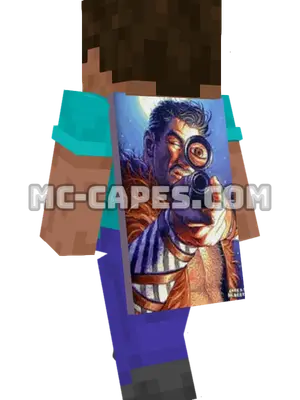 Kraven the Hunter Minecraft cape worn on a player
