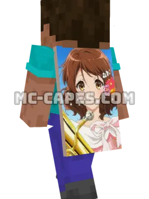 Kumiko Oumae Minecraft cape worn on a player