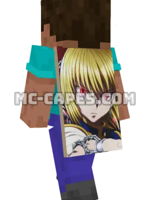 Kurapika Minecraft cape worn on a player