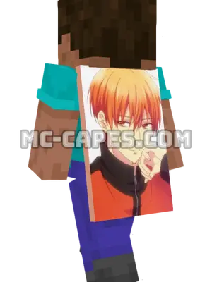 Kyou Souma Minecraft cape worn on a player