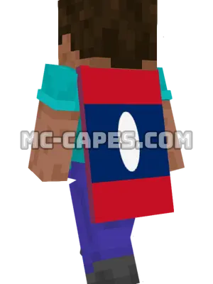 Laos Flag Minecraft cape worn on a player