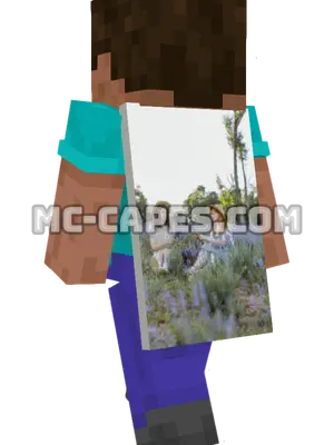 Lavender Field Minecraft cape worn on a player