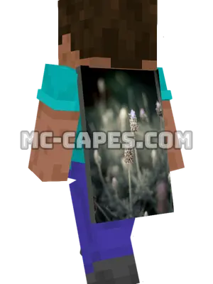 Lavender Flowers Minecraft cape worn on a player