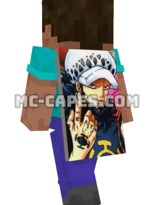Law Trafalgar Minecraft cape worn on a player