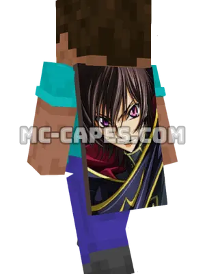 Lelouch Lamperouge Minecraft cape worn on a player