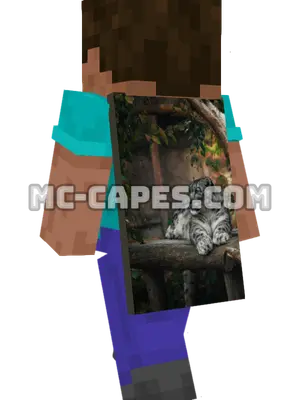 Leopard Platform Minecraft cape worn on a player