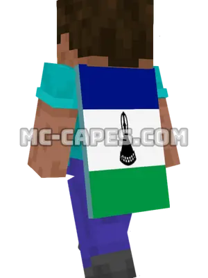 Lesotho Flag Minecraft cape worn on a player