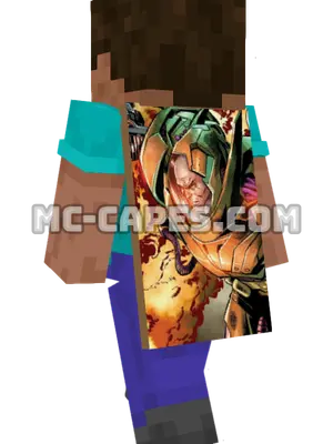 Lex Luthor Minecraft cape worn on a player