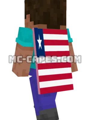 Liberia Flag Minecraft cape worn on a player