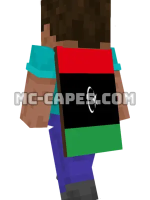Libya Flag Minecraft cape worn on a player