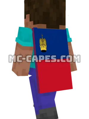 Liechtenstein Flag Minecraft cape worn on a player