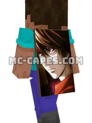 Light Yagami Minecraft cape worn on a player