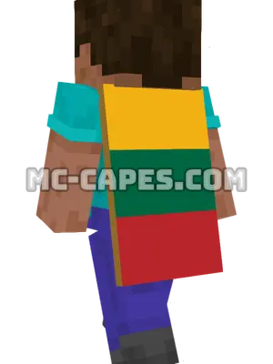 Lithuania Flag Minecraft cape worn on a player