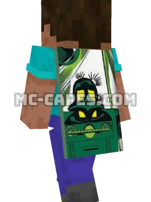 Living Brain Minecraft cape worn on a player