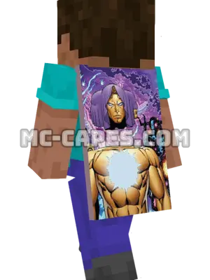 Living Tribunal Minecraft cape worn on a player