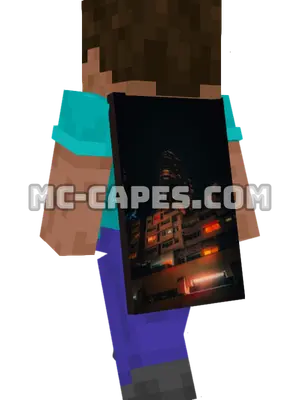 London Skyscrapers Minecraft cape worn on a player