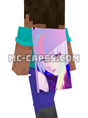 Lucy Minecraft cape worn on a player