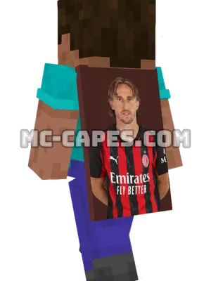 Luka Modric Minecraft cape worn on a player