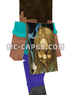 Luna Minecraft cape worn on a player