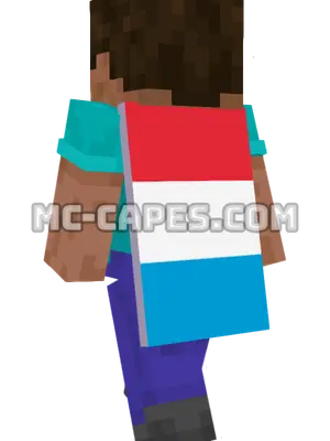 Luxembourg Flag Minecraft cape worn on a player