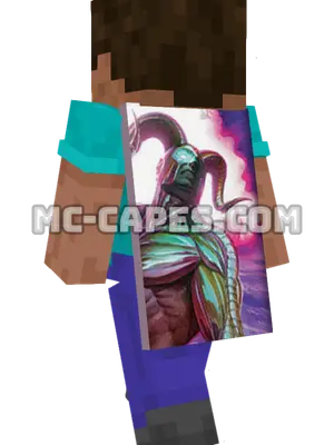 Magog Minecraft cape worn on a player