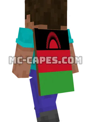 Malawi Flag Minecraft cape worn on a player