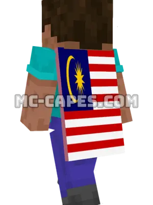 Malaysia Flag Minecraft cape worn on a player