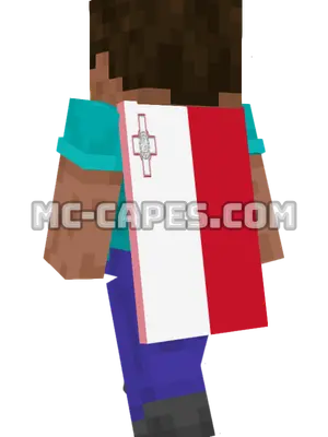 Malta Flag Minecraft cape worn on a player