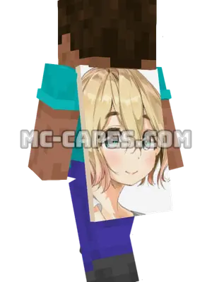 Mami Nanami Minecraft cape worn on a player