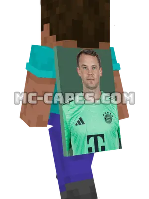 Manuel Neuer Minecraft cape worn on a player