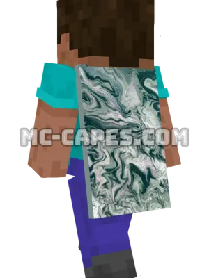 Marble Swirls Minecraft cape worn on a player