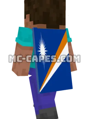 Marshall Islands Flag Minecraft cape worn on a player