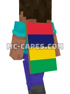 Mauritius Flag Minecraft cape worn on a player
