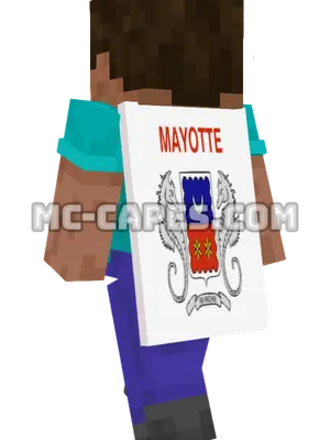 Mayotte Flag Minecraft cape worn on a player