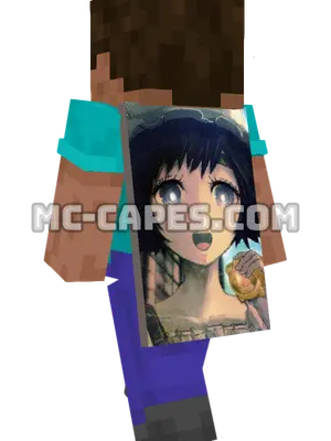 Mayuri Shiina Minecraft cape worn on a player
