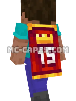 MCC 15th Year Minecraft cape worn on a player
