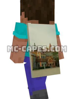 Medieval Castle Minecraft cape worn on a player
