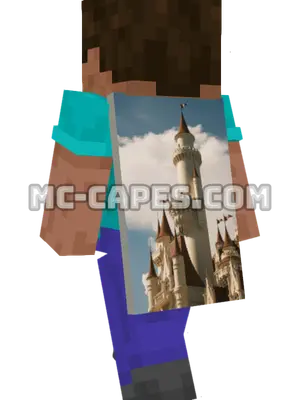 Medieval Castle Minecraft cape worn on a player