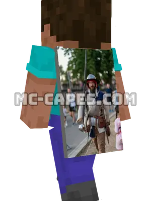 Medieval Soldier Minecraft cape worn on a player