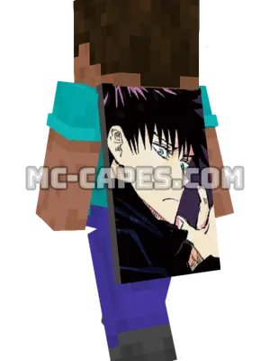 Megumi Fushiguro Minecraft cape worn on a player